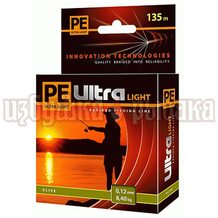 Шнур PE Ultra Light Olive 135м 0.12мм 8.4кг