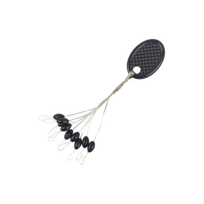 Стопор F-Fishing для лески чёрный Olive #S (9 шт.)