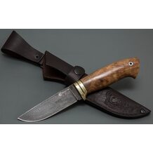 Нож Егерь кованый, XB5, ореховый кап, мельхиор Нож Егерь кованый, XB5, ореховый кап, мельхиор