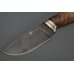 Нож Разделочный кованый, XB5, ореховый кап, мельхиор