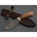 Нож Разделочный кованый, XB5, ореховый кап, мельхиор
