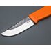 Нож Лесник кованый, Х12МФ со следами ковки, Elastron оранжевый