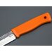 Нож Лесник кованый, Х12МФ со следами ковки, Elastron оранжевый