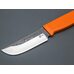 Нож Соболь 1 кованый, Х12МФ со следами ковки, Elastron оранжевый