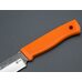 Нож Соболь 1 кованый, Х12МФ со следами ковки, Elastron оранжевый