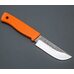 Нож Соболь 1 кованый, Х12МФ со следами ковки, Elastron оранжевый