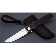 Нож Капрал (техно) кованый складной, сталь N690, рукоятка чёрно-оранжевая G10 Нож Капрал (техно) кованый складной, сталь N690, рукоятка чёрно-оранжевая G10