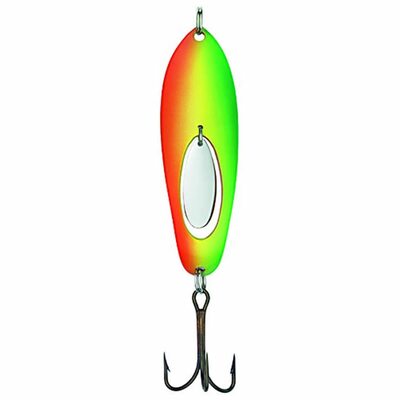 Блесна Kuusamo Taimen Super 75мм 17г цвет GR/FYe/FR-C
