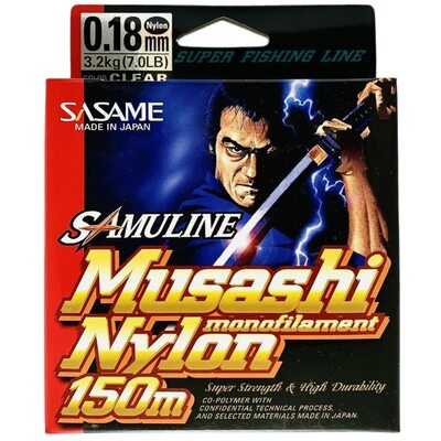 Леска Sasame Musashi Nylon Samuline 150м 0.18мм 3.2кг