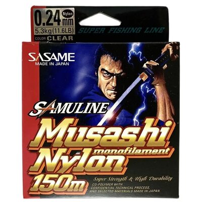 Леска Sasame Musashi Nylon Samuline 150м 0.24мм 5.3кг