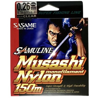 Леска Sasame Musashi Nylon Samuline 150м 0.26мм 6.3кг