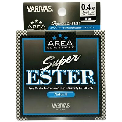Леска эстер Varivas Super Trout Area Super Ester Natural 150м #0.4 0.104мм 2.1lb/0.95кг