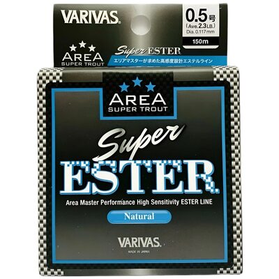 Леска эстер Varivas Super Trout Area Super Ester Natural 150м #0.5 0.117мм 2.3lb/1.04кг