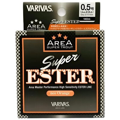 Леска эстер Varivas Super Trout Area Super Ester Neo Orange 150м #0.5 0.117мм 2.3lb/1.04кг