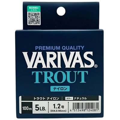 Леска Varivas Trout Nylon Natural 100м #1.2 0.185мм 5lb/2.27кг