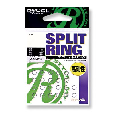 Кольца заводные Ryugi Split Ring ZSR041 #0 (22шт. 12Lb/5.4кг)
