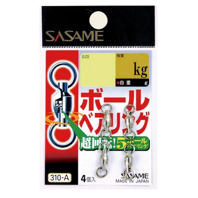 Вертлюг SASAME 310-A Ball Bearing Swivel #0 (3шт. 27кг)