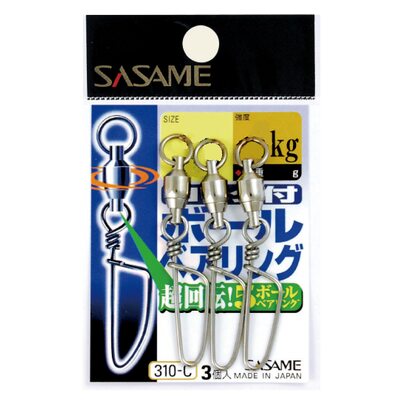 Вертлюг с застёжкой SASAME 310-C Ball Bearing Swivel Lock #3 (3шт. 28кг)