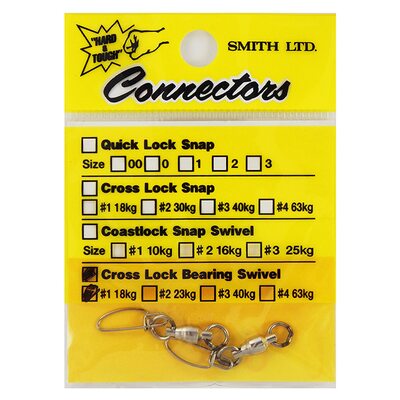 Застёжки Smith Cross Lock Bearing Swivel #1 (2шт. 18.0кг)