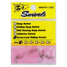 Застёжки Smith Cross-Lock Rolling Swivel #0 4шт.