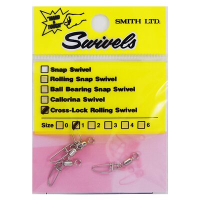 Застёжки Smith Cross-Lock Rolling Swivel #1 4шт.