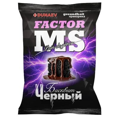 Прикормка Dunaev МС Фактор Чёрный бисквит 1кг