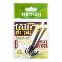 Двойник HitFish Double Elongate hook with long shank #2/0 56мм (3 шт.)