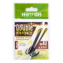 Двойник HitFish Double Elongate hook with long shank #3/0 62мм (3 шт.)