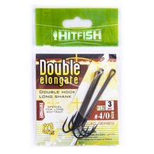 Двойник HitFish Double Elongate hook with long shank #4/0 67мм (3 шт.)