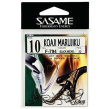 Крючок SASAME F-794 Koaji Marujiku #10 Black Nickel (22шт.)