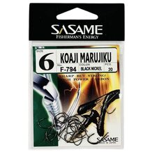 Крючок SASAME F-794 Koaji Marujiku  #6 Black Nickel (20шт.)