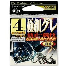Крючок SASAME GG-05 Gokuboso Gure #4 Black (13шт.)