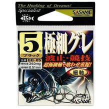 Крючок SASAME GG-05 Gokuboso Gure #5 Black (13шт.)