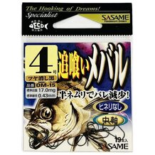 Крючок SASAME OM-15 Oygui Mebaru #4 Matte Black (19шт.)