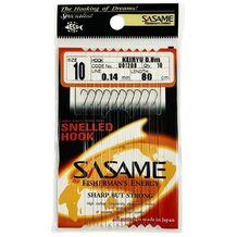 Крючок с поводком SASAME U01208 Keiryu #10 Black Nickel (10шт.)