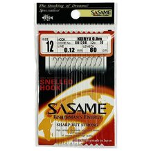 Крючок с поводком SASAME U01208 Keiryu #12 Black Nickel (10шт.)
