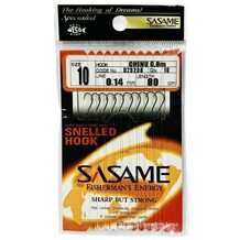 Крючок с поводком SASAME U25208 Chinu #10 Black Nickel (10шт.)