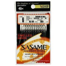 Крючок с поводком SASAME U25208 Chinu  #6 Black Nickel (10шт.)