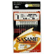 Крючок с поводком SASAME U25208 Chinu  #8 Black Nickel (10шт.)
