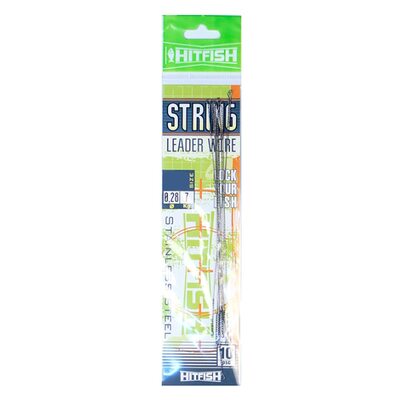 Поводок струна HitFish String Leader Wire 0.30мм 9кг (10шт х 17.5см)