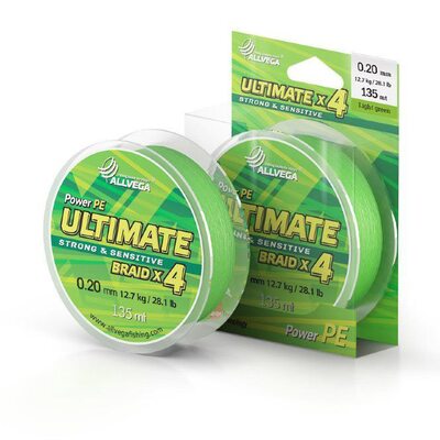 Шнур Allvega Ultimate 135 м светло-зелёный 0.20 мм 12.7 кг
