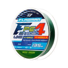 Шнур Flagman PE Hybrid F4 Feeder 135м Moss Green 0.12мм 6.4кг