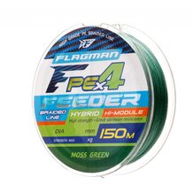 Шнур Flagman PE Hybrid F4 Feeder 150м Moss Green 0.12мм 6.4кг