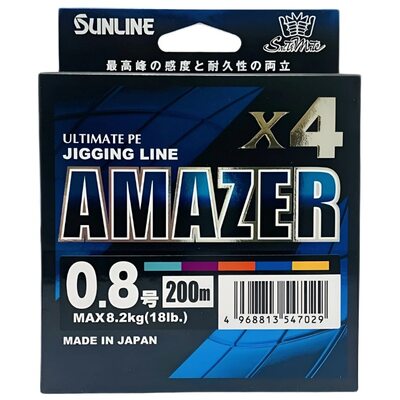 Шнур Sunlline Saltimate Amazer x4 200м #0.8 (0.153мм) 8.2кг