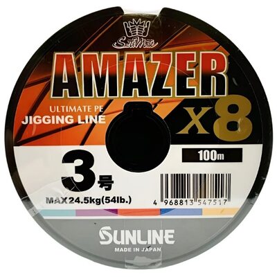 Шнур Sunlline Saltimate Amazer x8 100м #3.0 (0.296мм) 24.5кг
