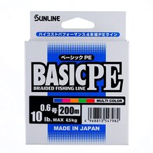 Шнур Sunlline Basic PEx4 multi color #0.6 (0.132мм) 4.5кг 200м
