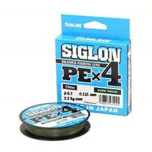 Шнур Sunlline Siglon PEx4 dark green #0.5 (0.121мм) 3.3кг 150м
