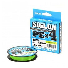 Шнур Sunlline Siglon PEx4 light green #0.2 (0.076мм) 1.6кг 150м