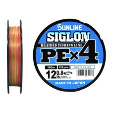 Шнур Sunlline Siglon PEx4 multi color #0.8 (0.153мм) 6.0кг 100м