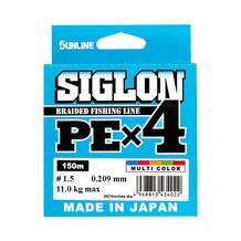 Шнур Sunlline Siglon PEx4 multi color #1.5 (0.209мм) 11.0кг 150м